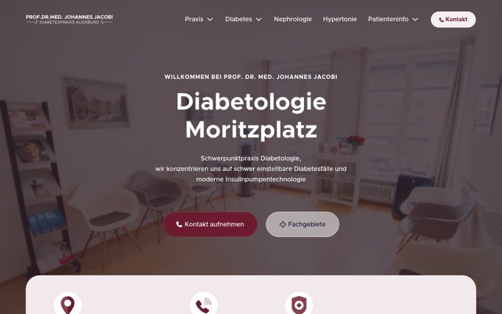 Captura de ecrã de diabetespraxis-augsburg.de