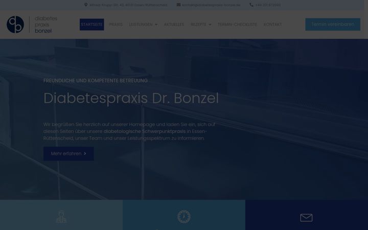 Screenshot of diabetespraxis-bonzel.de