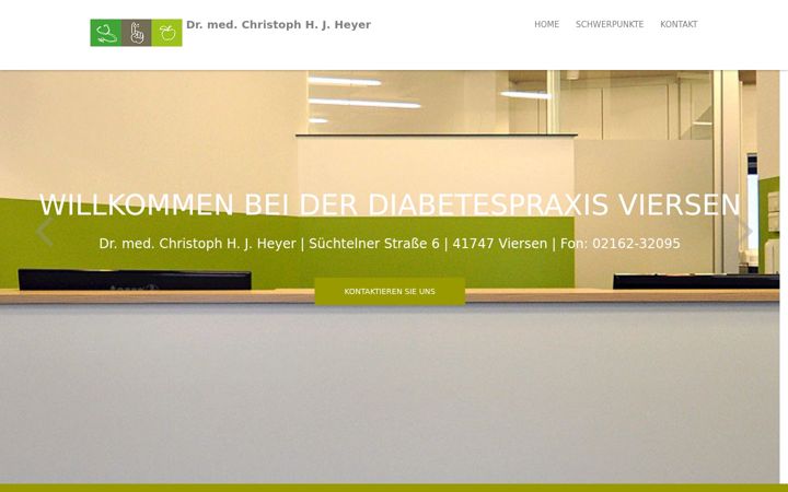 Screenshot of diabetespraxis-viersen.de