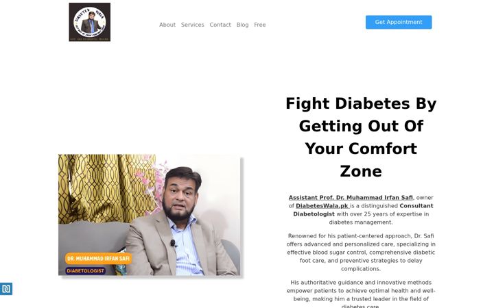 Screenshot of diabeteswala.pk