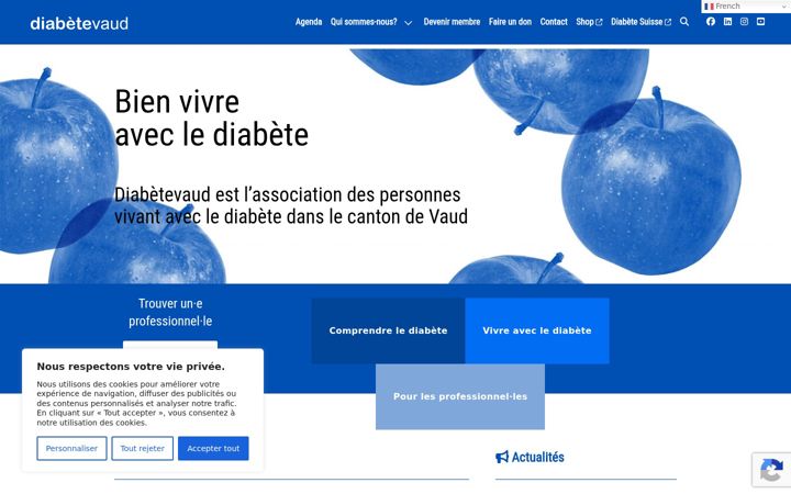 Screenshot of diabetevaud.ch