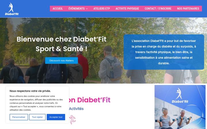 Screenshot of diabetfit.fr