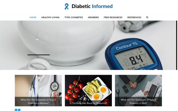 Screenshot of diabeticinformed.com