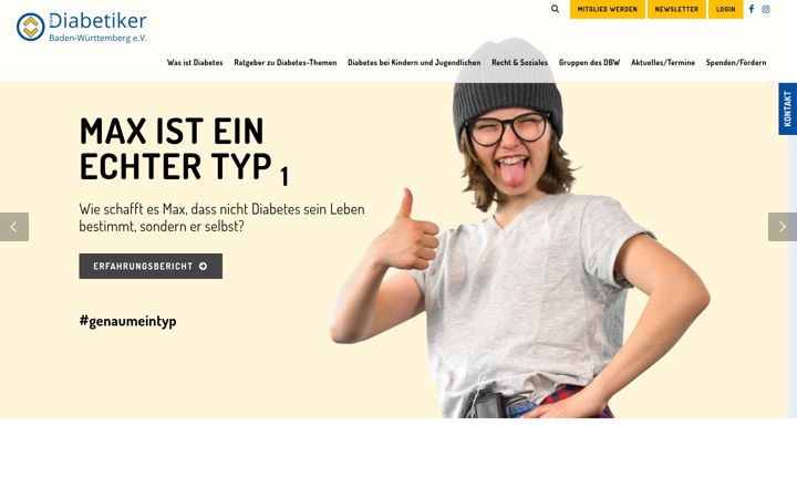 Screenshot ta' diabetiker-bw.de