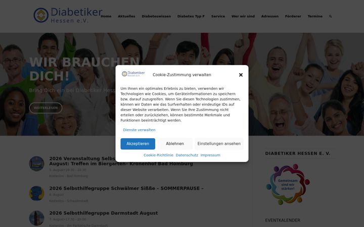 Screenshot ta' diabetiker-he.de
