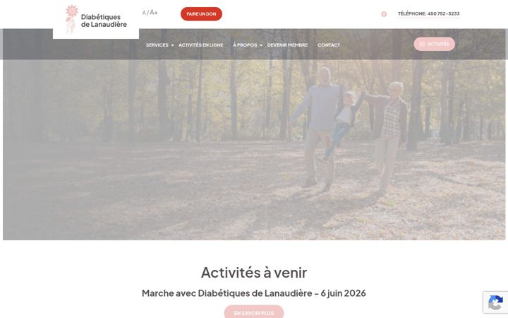 Ekrano kopija diabetiquesdelanaudiere.org