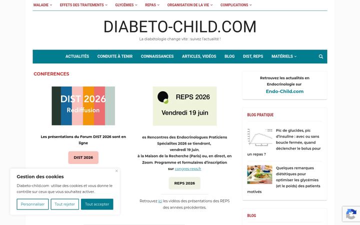 Screenshot of diabeto-child.com