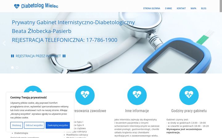 Capture d'écran de diabetolog.mielec.pl