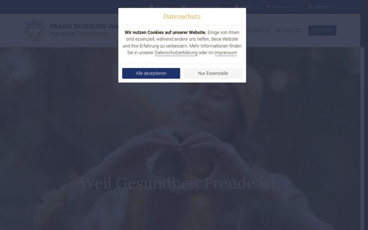 Screenshot ta' diabetologe-duisburg.de