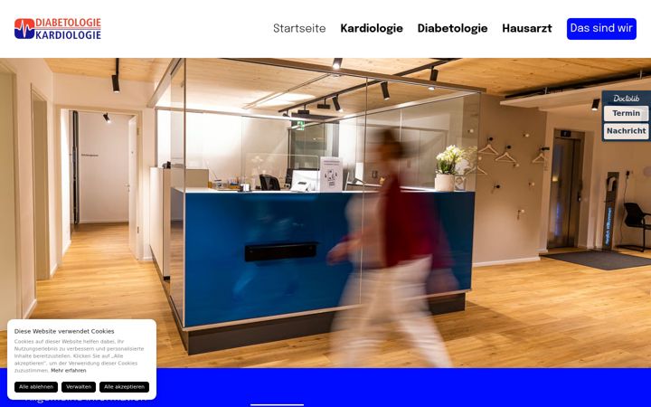 Screenshot ta' diabetologie-kardiologie.de