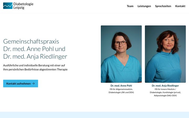 Captură de ecran a diabetologie-leipzig.info