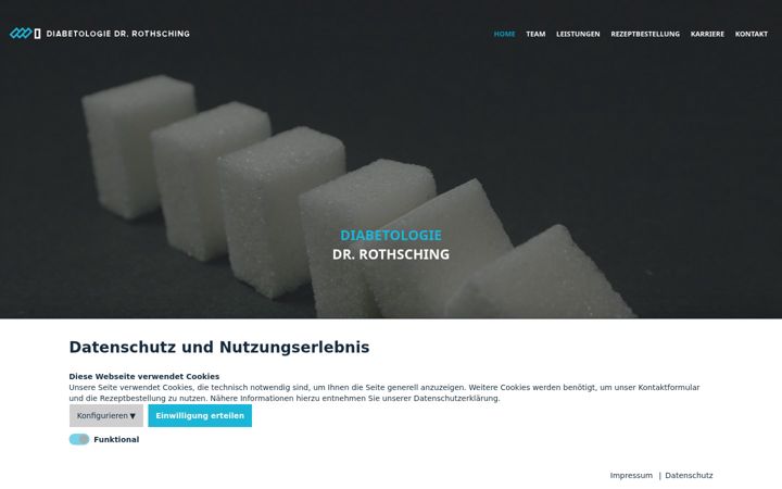 Screenshot of diabetologie-rothsching.de
