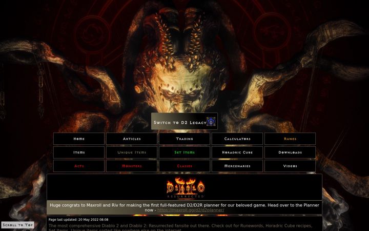 Zrzut ekranu diablo-2.net