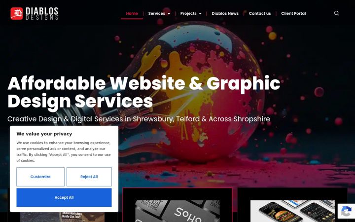 Screenshot of diablosdesigns.com