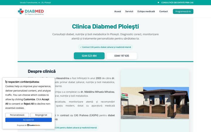 Screenshot of diabmed.ro