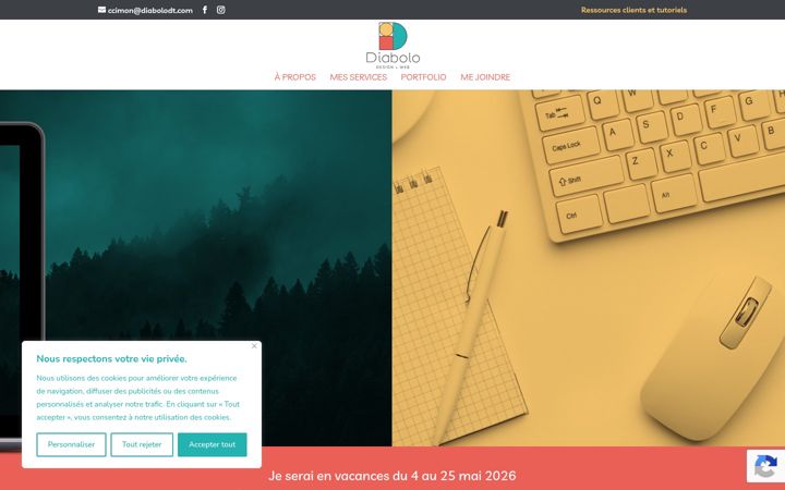 Screenshot of diabolodesignweb.com