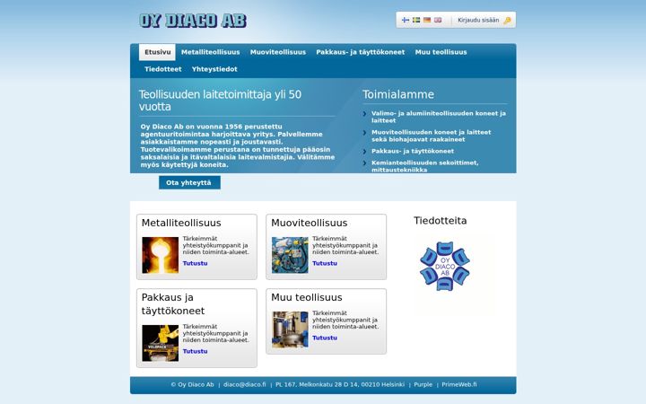 Screenshot di diaco.fi
