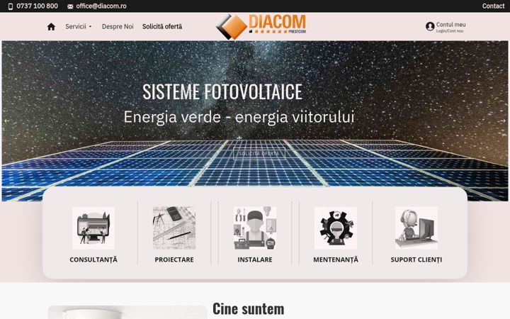 Skärmbild av diacom.ro