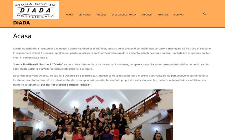 Screenshot of diada.org