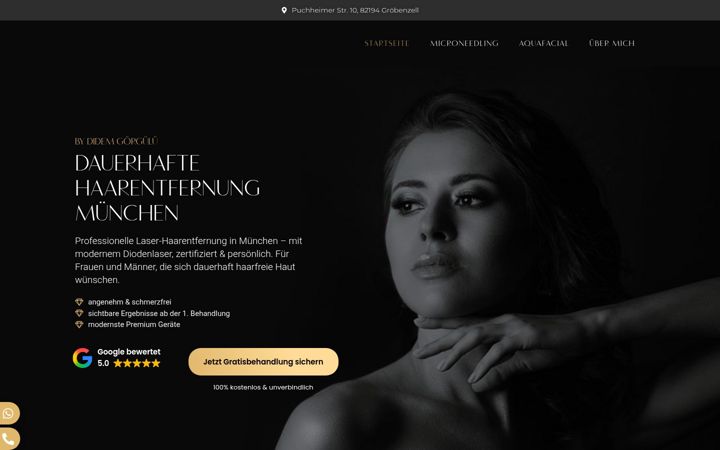 Screenshot of diadem-aesthetik.de