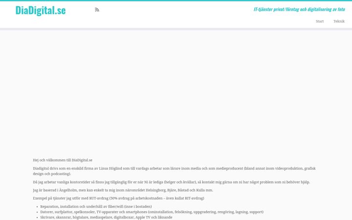 Screenshot di diadigital.se