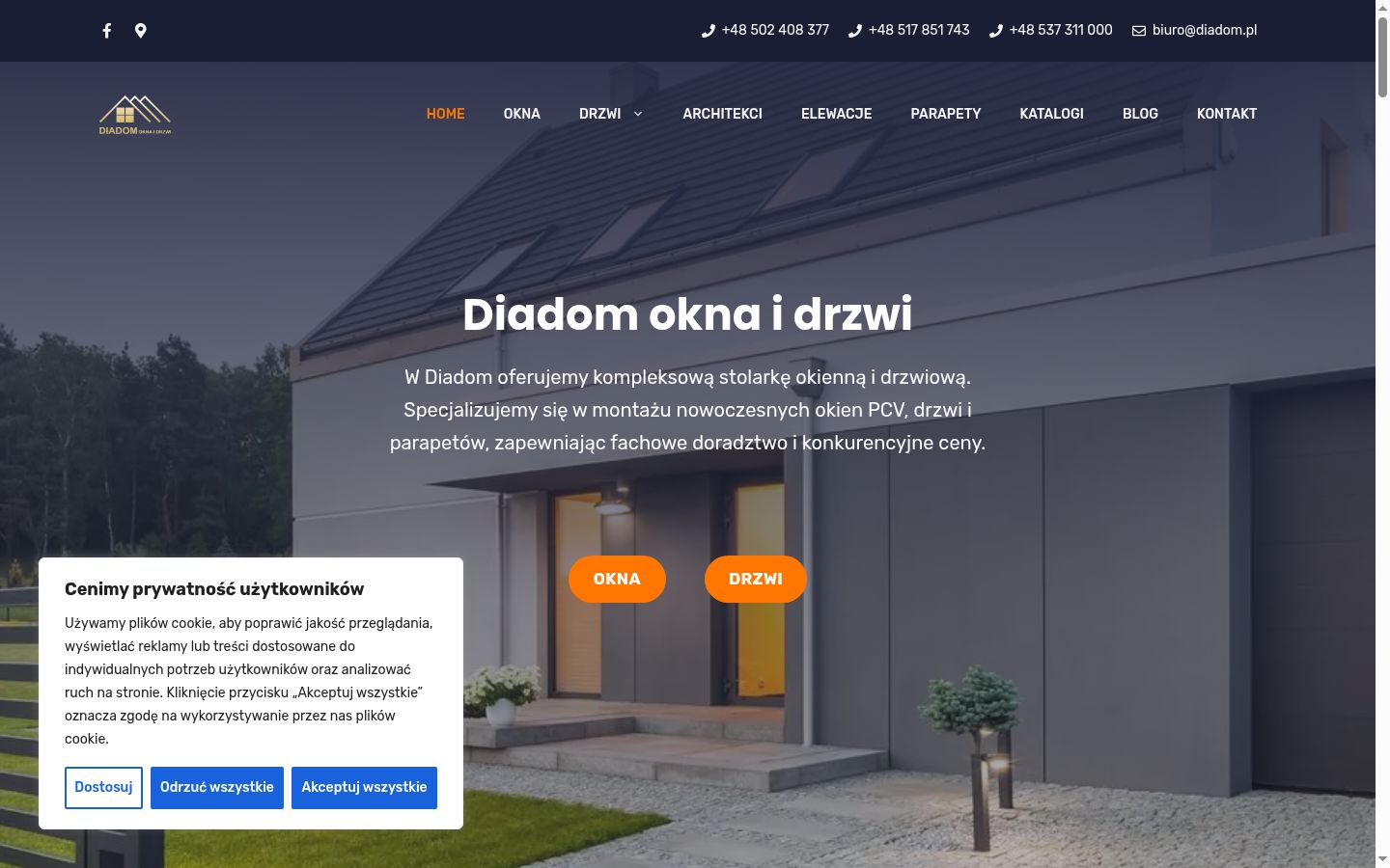 Zrzut ekranu banera zgody wyświetlanego przed jakąkolwiek interakcją