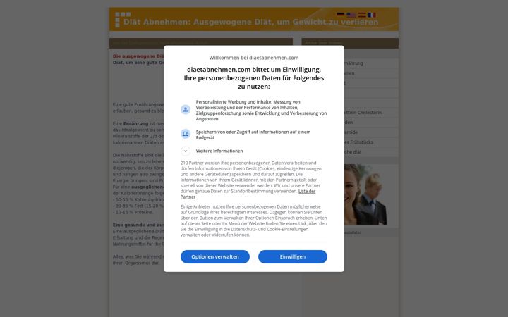 Screenshot of diaetabnehmen.com