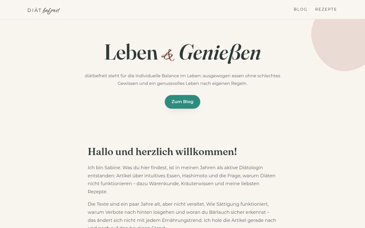 Screenshot of diaetbefreit.com