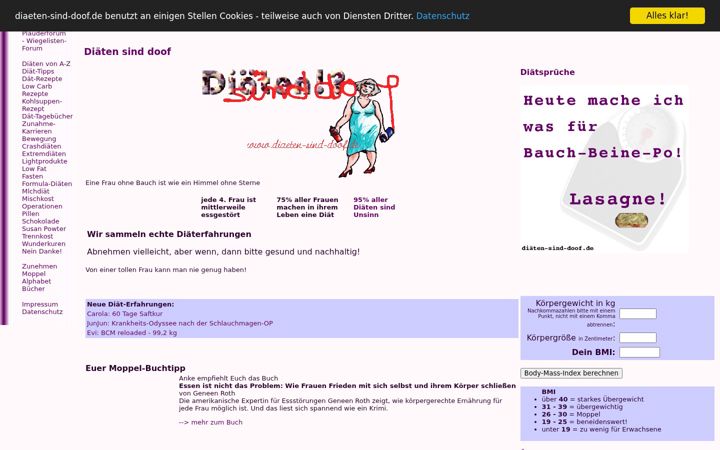 Screenshot of diaeten-sind-doof.de