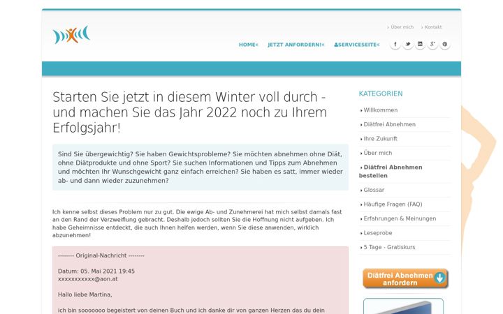 Screenshot of diaetfrei-abnehmen.de