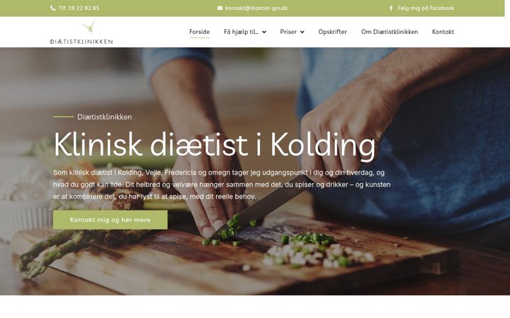 Screenshot of diaetist-gm.dk