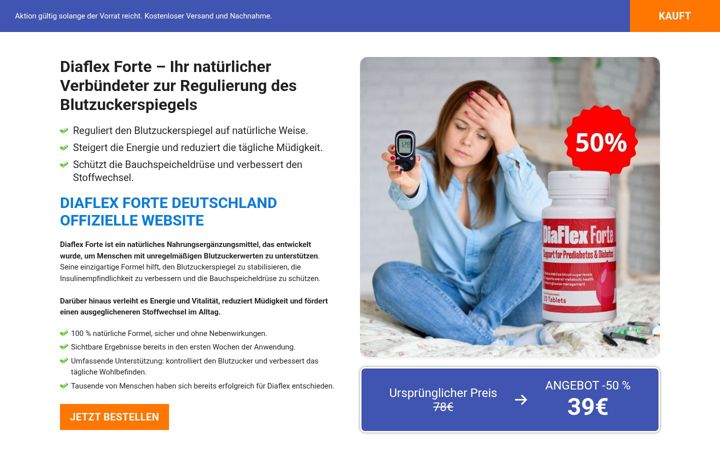 Screenshot of diaflexfortedeutschland.com