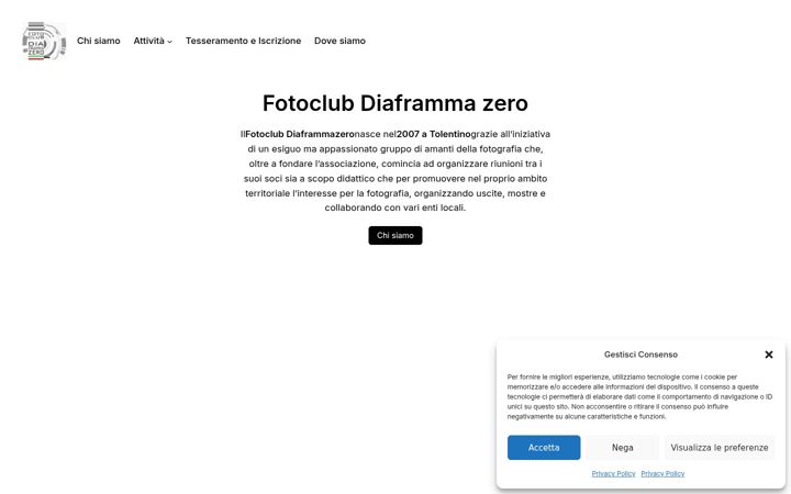 Screenshot of diaframmazero.it