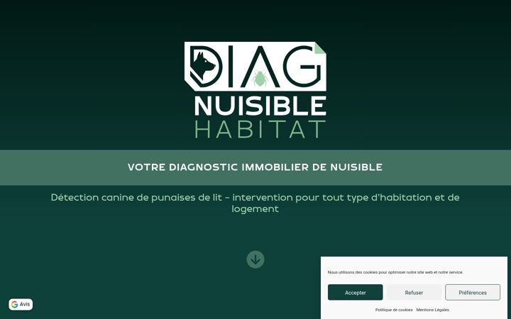 Екранна снимка на diag-nuisible.fr