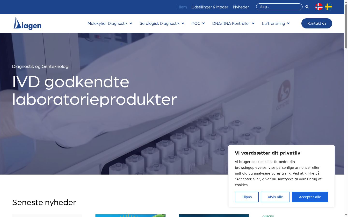 Screenshot des Einwilligungsbanners vor jeglicher Interaktion