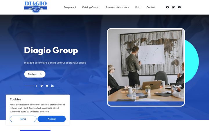 Skärmbild av diagio-group.ro