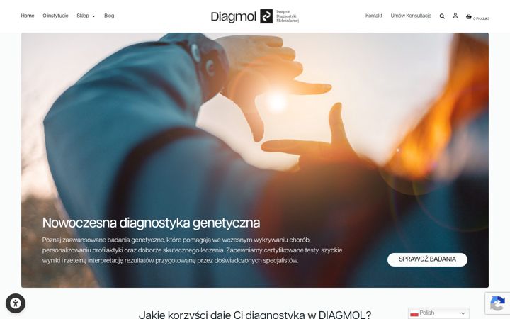Screenshot του diagmol.pl