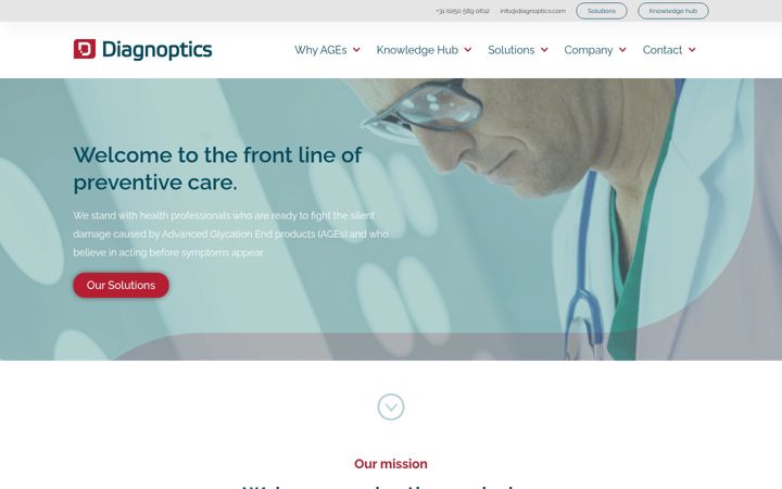 Skjermbilde av diagnoptics.com