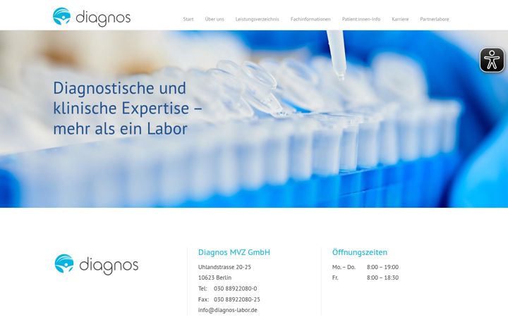 Screenshot di diagnos-labor.de