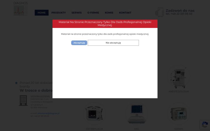 Screenshot του diagnos.pl