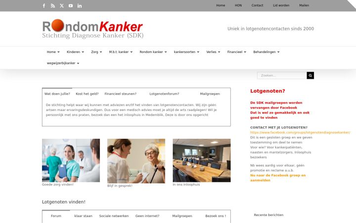 Screenshot of diagnose-kanker.nl