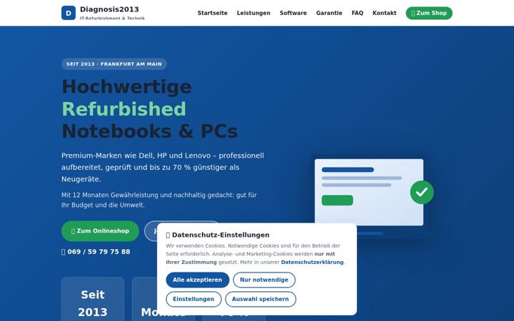 Screenshot of diagnosis2013.de