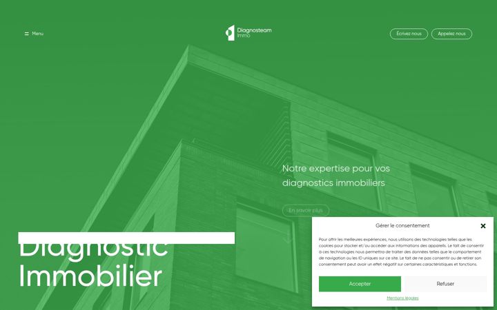 Screenshot of diagnosteam-immo.com