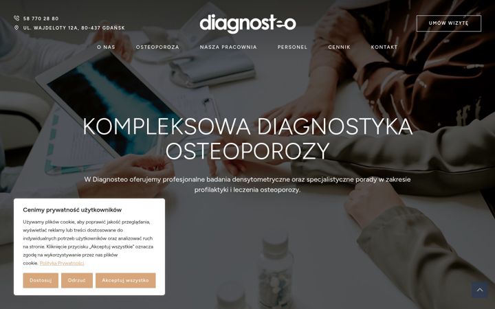 Screenshot του diagnosteo.pl