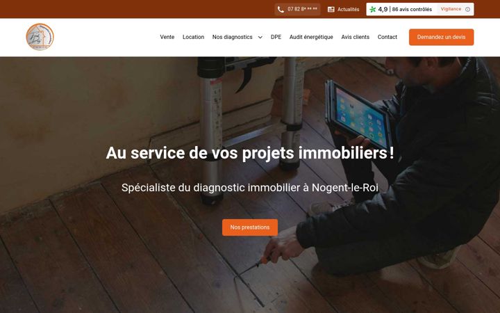 Екранна снимка на diagnostic-forestdiag.fr