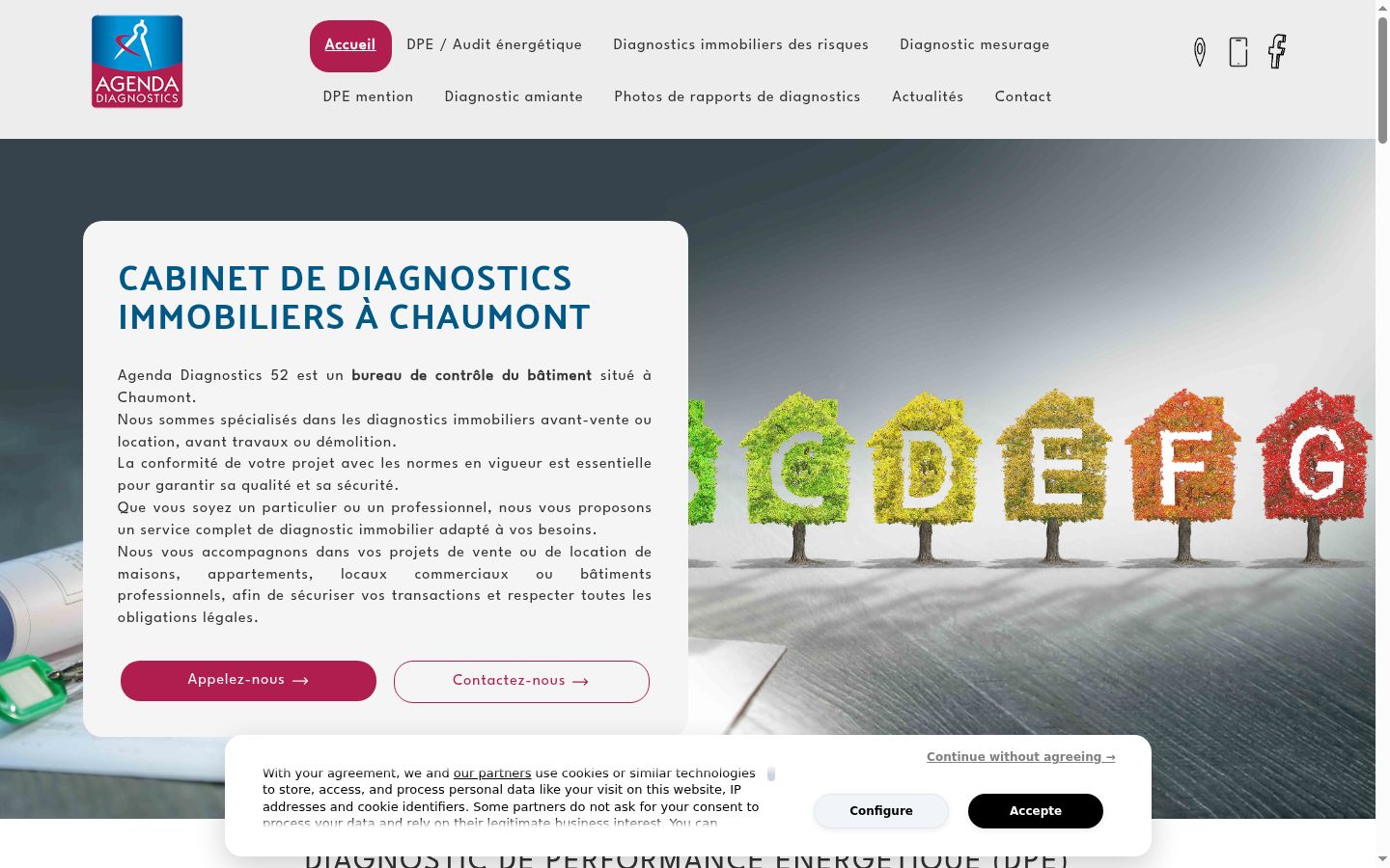 Screenshot van de toestemmingsbanner zoals getoond vóór enige interactie