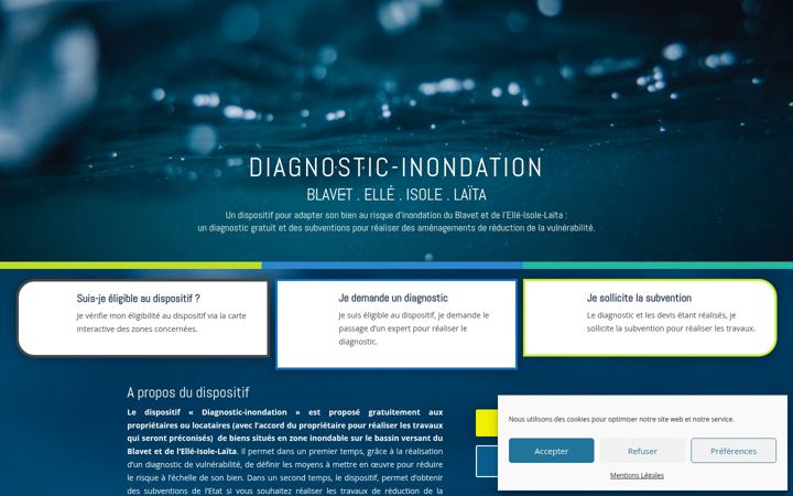 Екранна снимка на diagnostic-inondation.fr