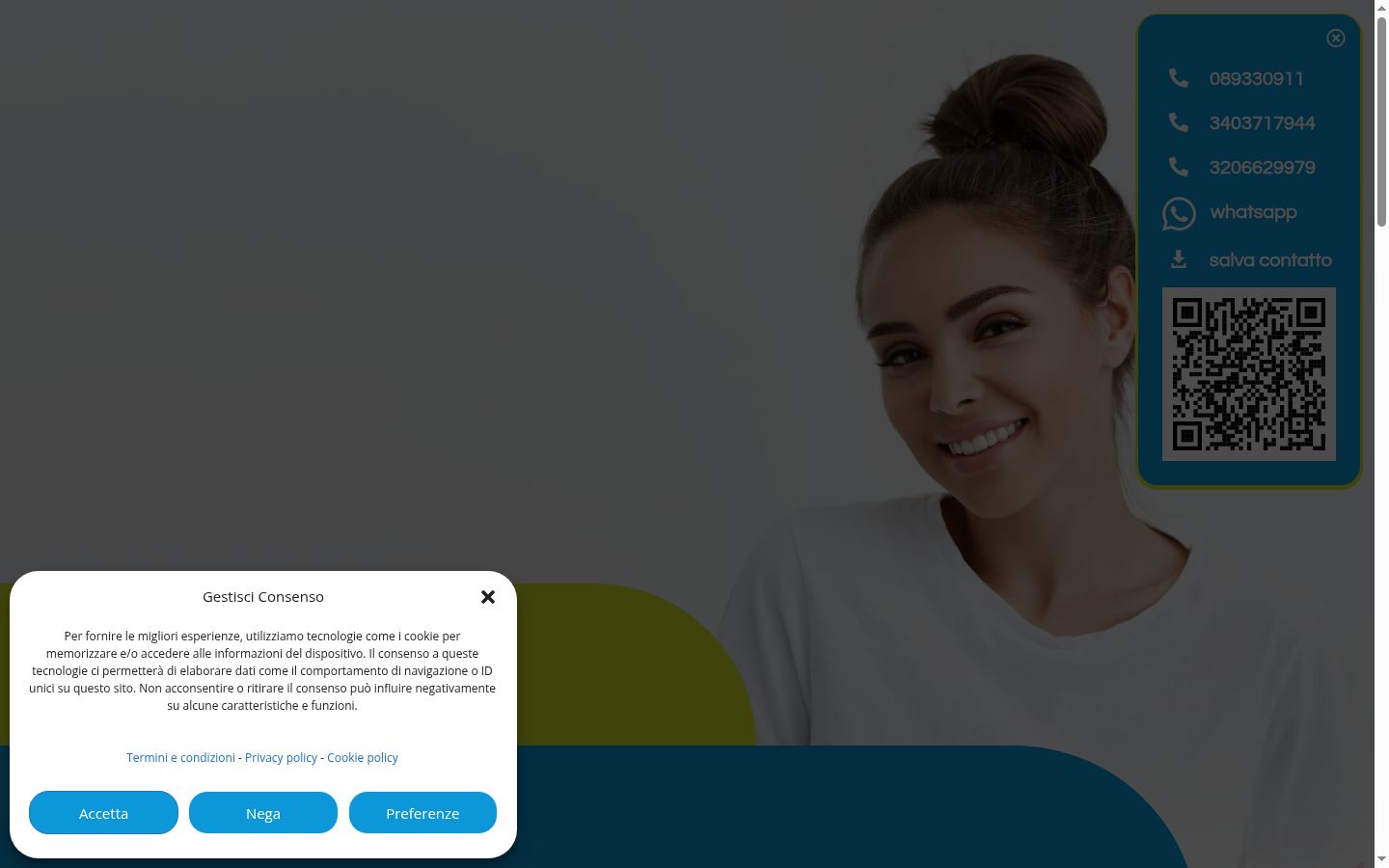 Capture d'écran de la bannière de consentement affichée avant toute interaction
