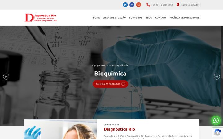 Ekraanipilt saidist diagnosticario.com.br