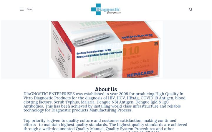 Screenshot of diagnosticenterprises.com